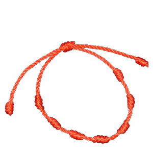 PULSERA DE 7 NUDOS ROJA